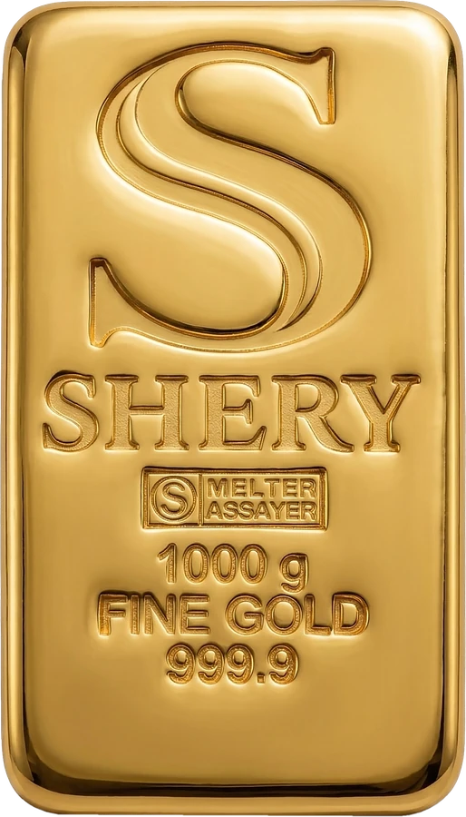 Литой слиток золота SHERY REFINERY