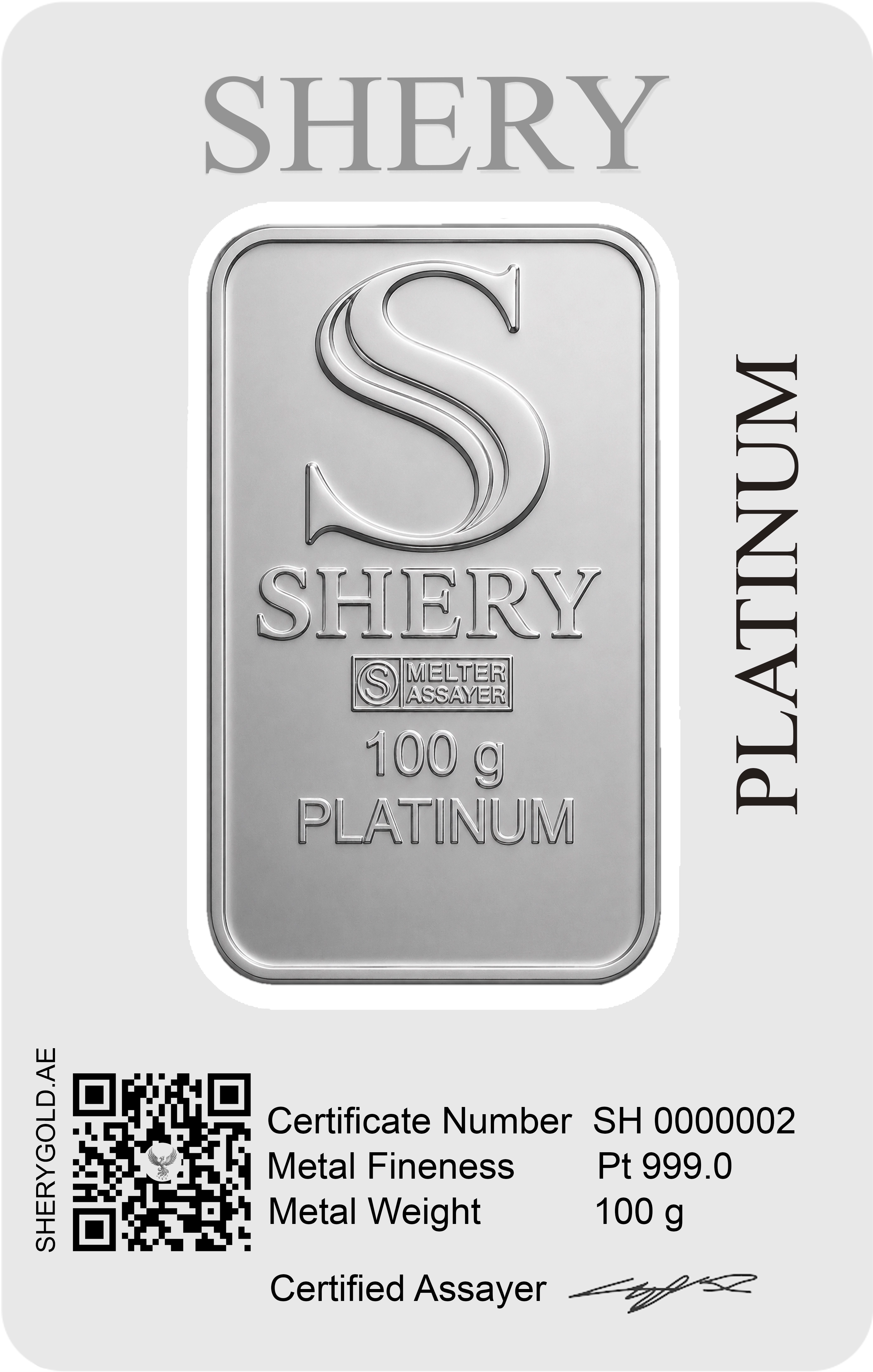 SHERY 100 г — упаковка платины, оборотная сторона